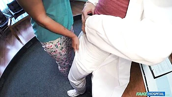 Curvy office teen sucks big cock and gets fucked