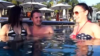 German Student Aneta's Huge Natural Tits Threesome