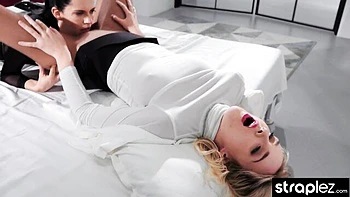 Oxana's strap-on domination and lesbian fun