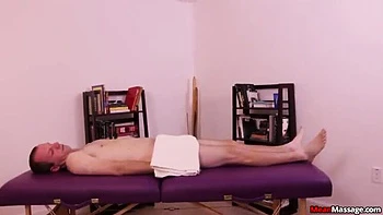 Masseuse Bambi Brooks Ties Up and Teases His Big Cock Till He Cums Hard