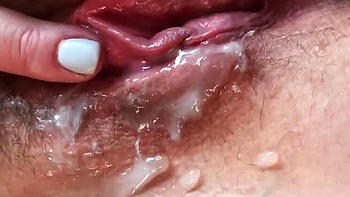 Anna Shpilman Rubs Clit Till Cumshot on Hairy Pussy