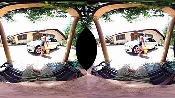 Big Tits Car Wash: Cowgirl Blowjob and Ass Ride