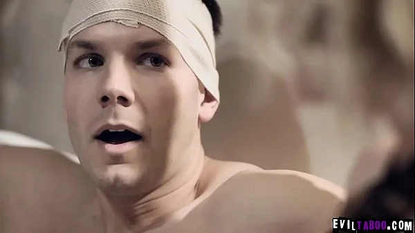 Kit Mercer is a loving stepmom to her stepson Codey Steele by helping him pleasures himself by sucking his giant meaty cock.