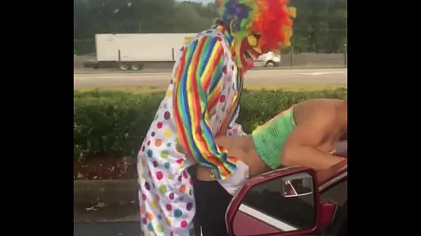 Gibby The Clown fucks Jasamine Banks outside in broad daylight