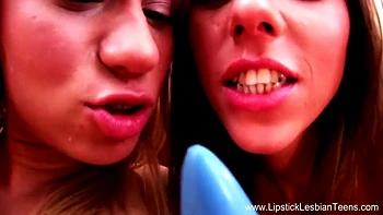 18+ Lesbian Teens Fuck Toys in Kitchen