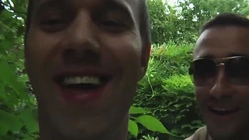 Blonde Babe Sucks Dick and Spreads Pussy in Workshop Threesome