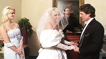 Blonde Shaved Pussy DP Threesome and Ass-to-Mouth