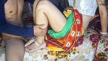 Indian Wife Gives Tight Pussy Handjob and Blowjob to Husband