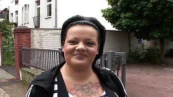 Tattooed German BBW Gets Hardcore Doggy Fuck