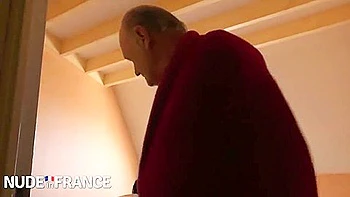 Asian Maid’s Wild Orgasm with Old French Man