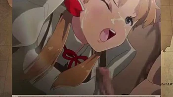 Hentai Babe Sucks Deep in Doggy and Cowgirl