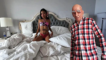 Skinny 18yo Asian Teen Fucked Hard by Dirty Old Landlord 4K