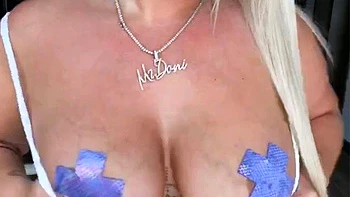 Blonde amateur with huge tits getting fucked
