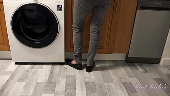 Scarlet Gives POV Blowjob in Kitchen, Housewife Style