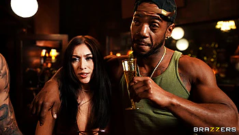 Brunette Asian MILF Big Tits and Ass Blowjob