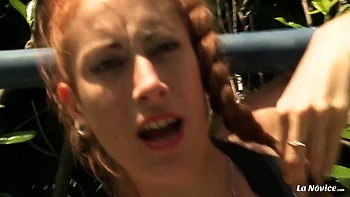 French Redhead Newbie Opens Pussy & Mouth for Cock