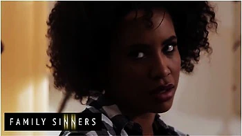 Ebony Babe Confesses Crush, Gets Fucked by Stepbro’s Huge Cock