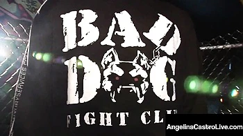 Busty Cuban Angelina with huge silicone tits and fat ass