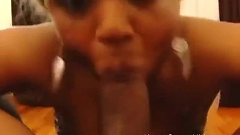 Cock-Hungry Ebony Mohoagany Deep Throat POV