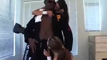 Horny Babe Shares Huge BBC with Hot Lesbian GF