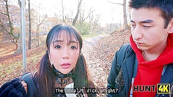 Petite Sakura Sucked Stranger’s Cock in Front of Her BF