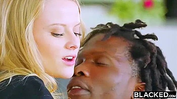 Blonde College Girl Punished by Big Black Cock