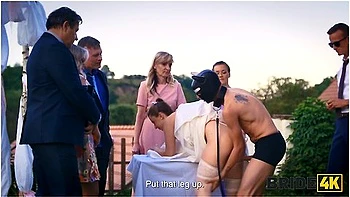 Blonde Bride With Natural Tits Gets Fucked Hard On Her Kinky Wedding