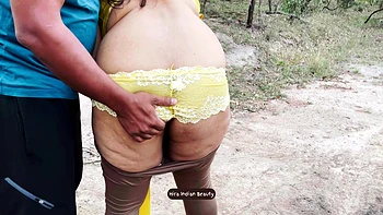 Curvy Desi Ass Shakes on Our Secret Outdoor Date