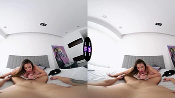 Sakura Hell rides big cock in steamy VR fuck