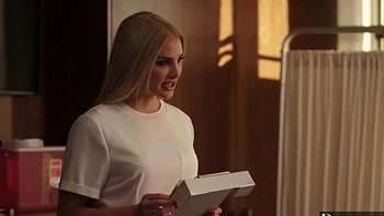 Blonde nurses Manuel and Kenzie fuck missionary