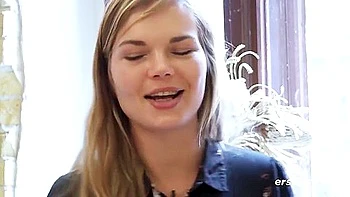 Danish Beautiful Babe Toys Her Unshaved Twat With A Glass Dildo