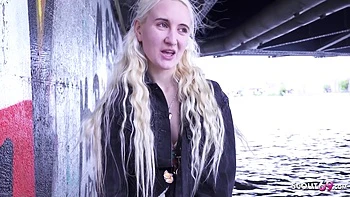 Skinny Blonde Teen Fucked Hard in Berlin Casting