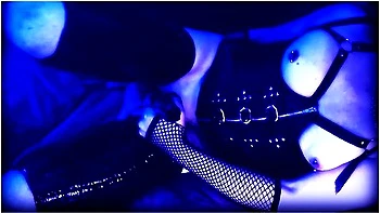 Shiny Plastic Wrapped Stumpy Slut Brings Herself To Orgasm