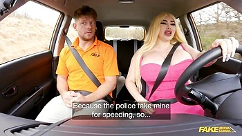 Sex on the backseat in the missionary pose with Bibi Bugatti