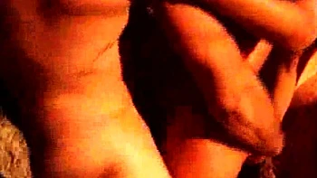 Amateur slut threesome in stockings and blowjob