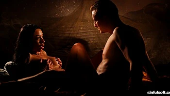 Good sideways pose fuck with a big-bottomed girlfriend Cara Mella