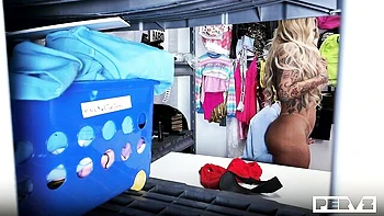 Hard office fuck with two blondes Kali Roses and Lola Cheeks