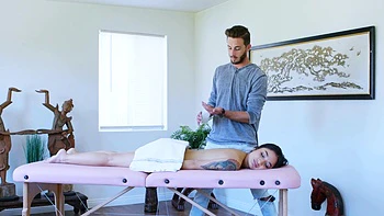 Skinny asian teen Avery Black rides cock passionately