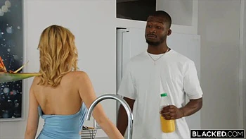 BLACKED Stunning Blonde Kelly Collins Gets Spit-Roasted By Two Massive BBCs: Porn